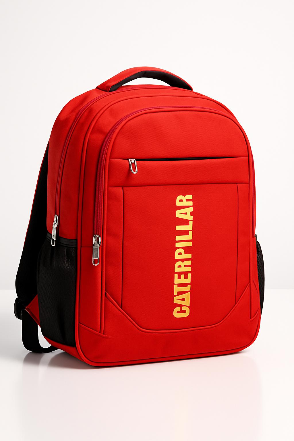 "CATERPILLAR Red Utility Backpack-Tough Build,Multiple Compartments" - BAGGY 1