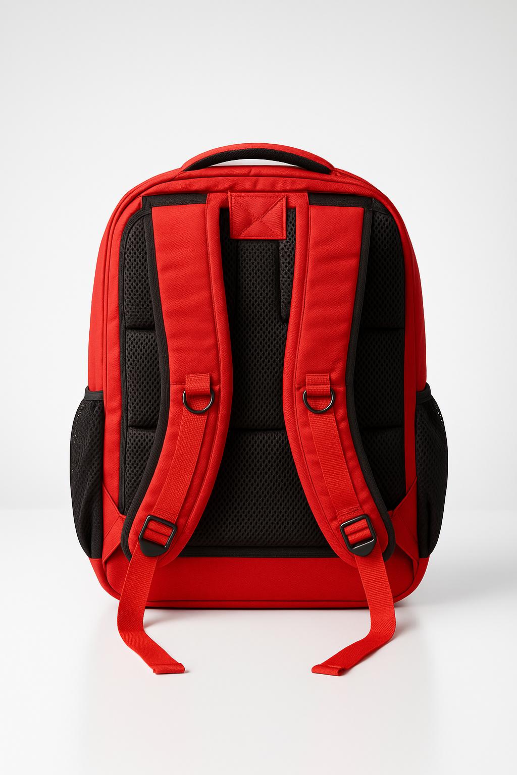 "CATERPILLAR Red Utility Backpack-Tough Build,Multiple Compartments" - BAGGY 1